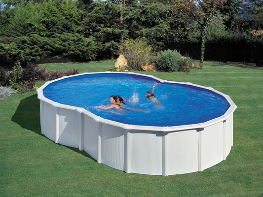 Kit piscine acier en huit Varadero blanche - 7.10 x 4.75 x 1.20 m