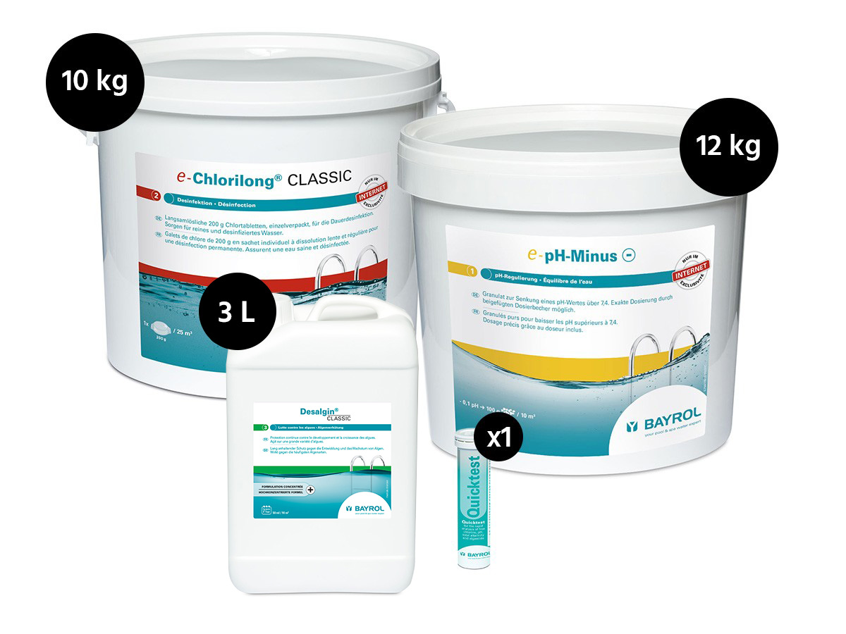 Kit de traitement complet au chlore (21-40 m³) - Bayrol