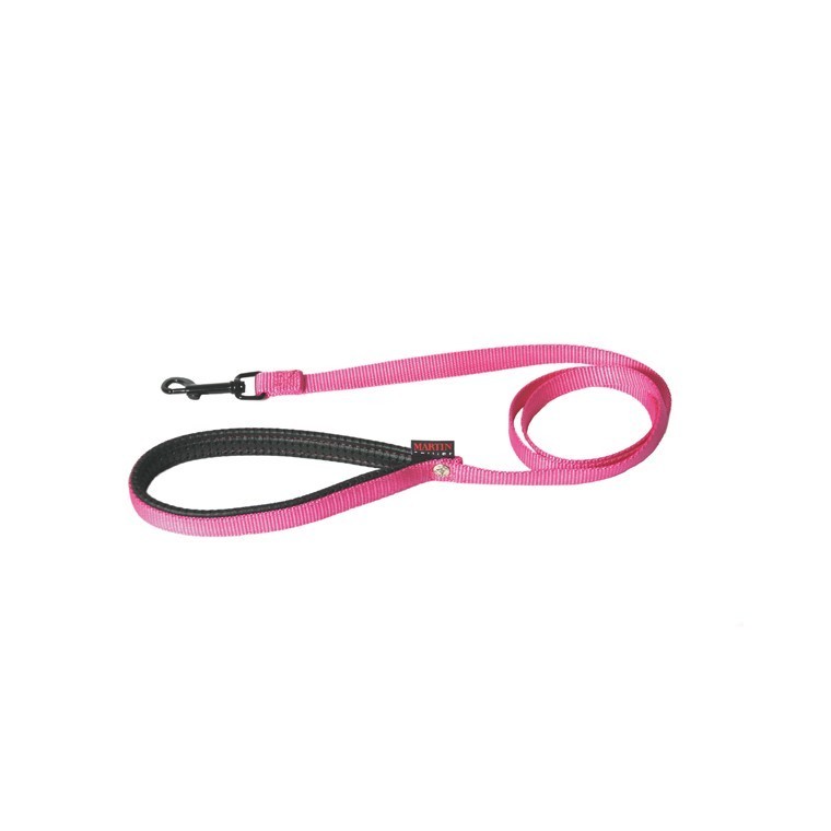 Laisse chien nylon 16mm / 120cm rose