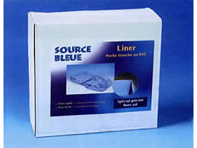 Liner uni bleu overlap 40/100e - 5.50 x 1.22/1.32 m