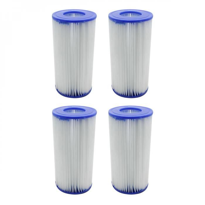 Lot de 4 cartouches de filtration pour pompe de piscine - Type III - A-C