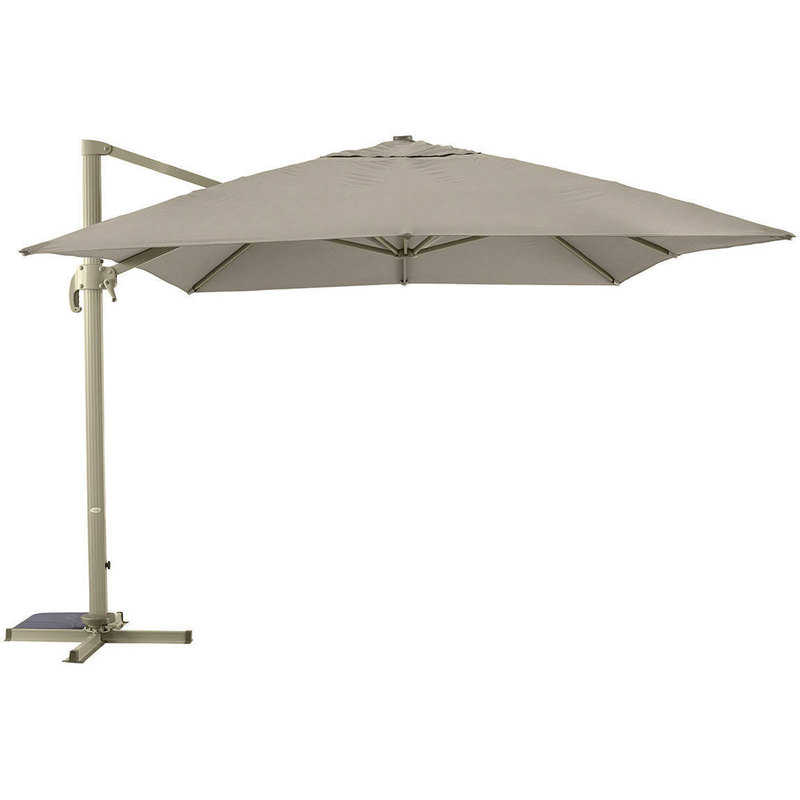 Parasol déporté rectangulaire Fresno 4 x 3 m Taupe - HESPERIDE