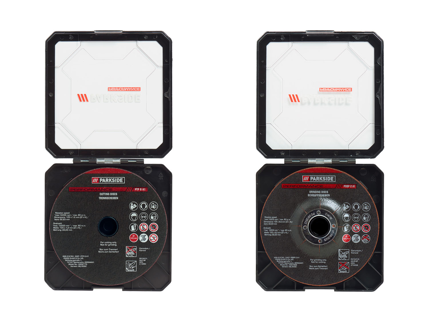 PARKSIDE PERFORMANCE® Disques à tronçonner PTP 6 A1 / Disques à ébarber PSSP 2 A1
