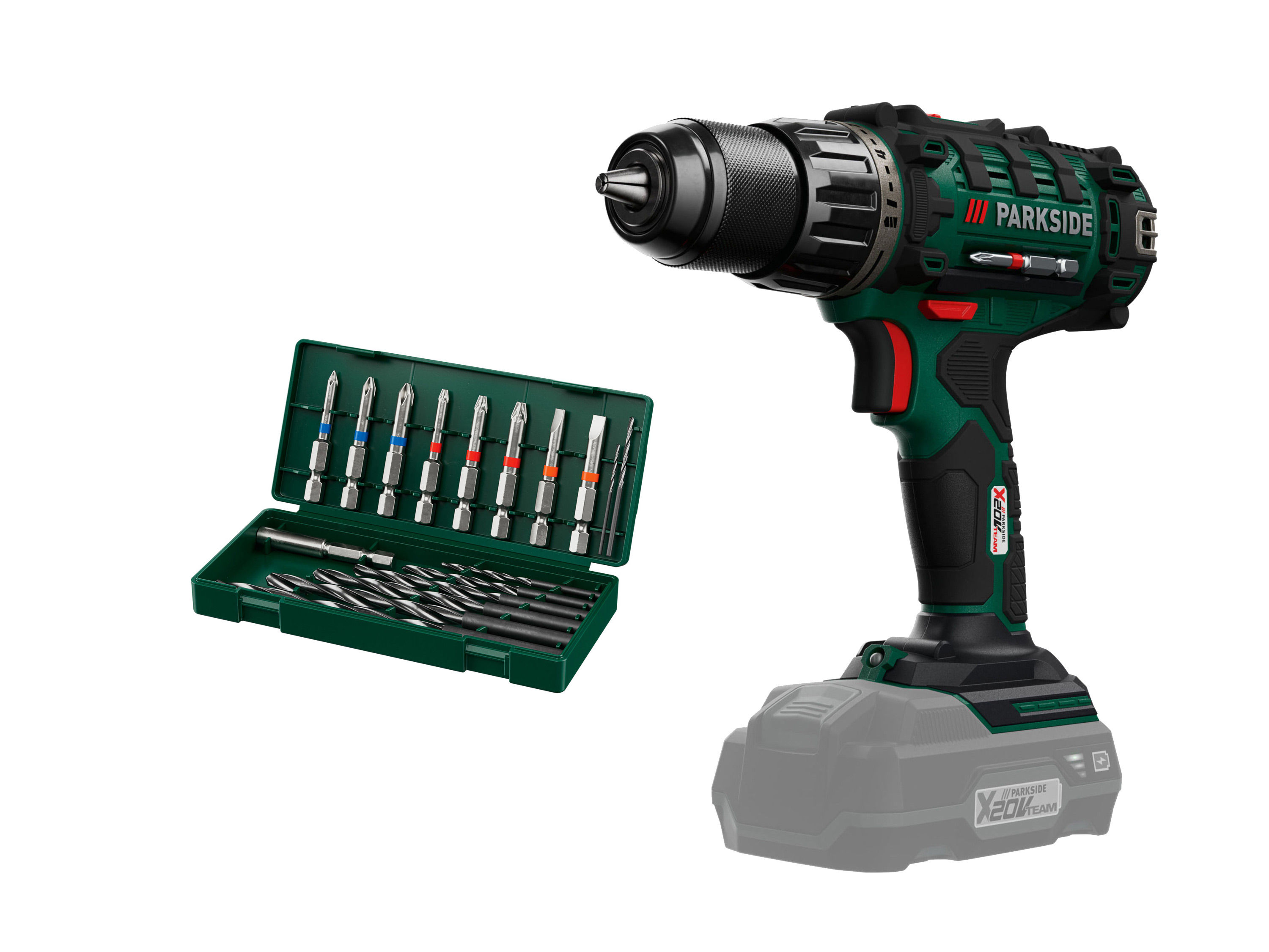 PARKSIDE® Perceuse-visseuse sans fil PABS 20-Li E6, 20 V