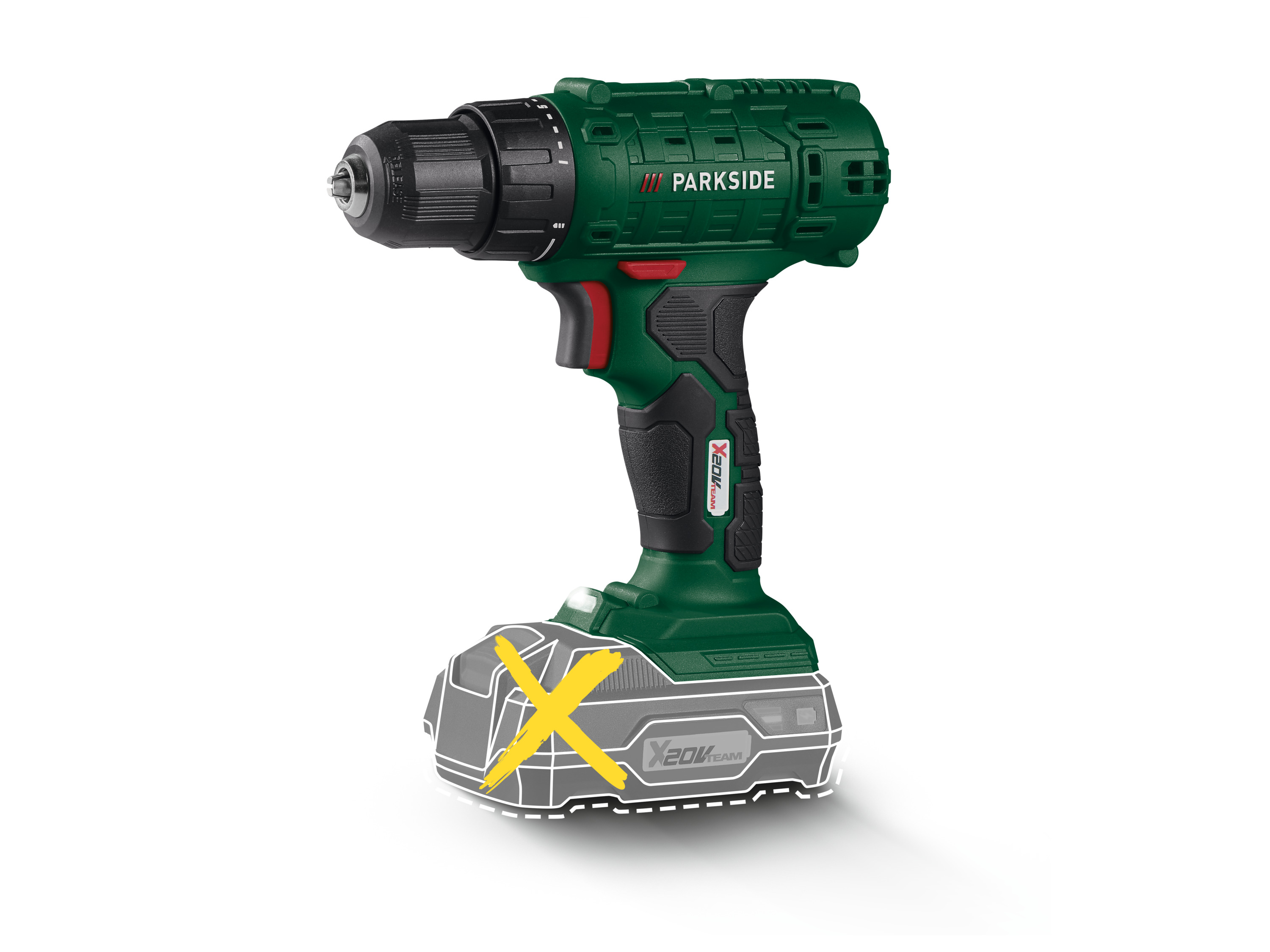 PARKSIDE® Perceuse-visseuse sans fil PBSA 20-Li A1, 20 V