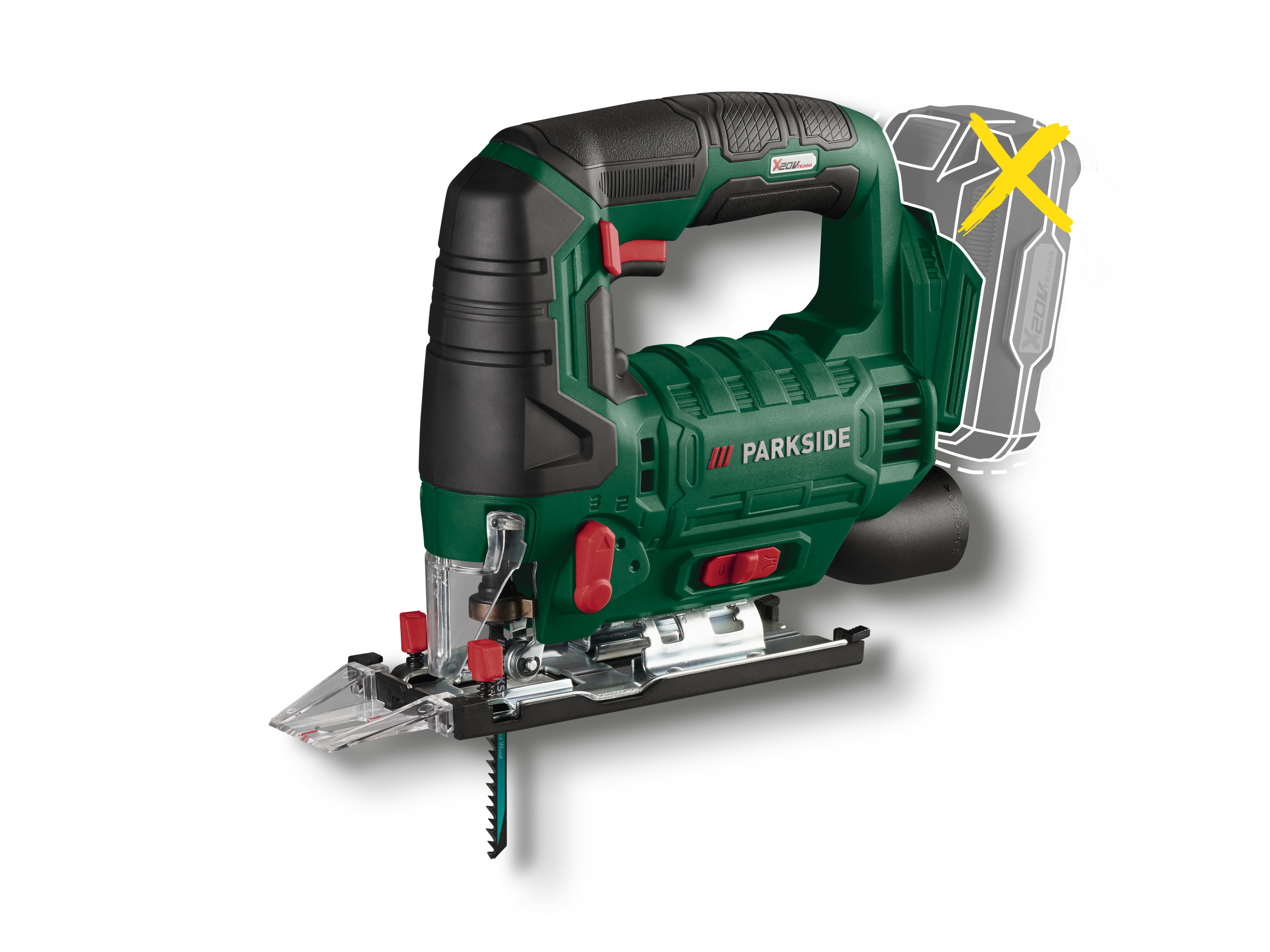 PARKSIDE® Scie sauteuse pendulaire sans fil PSTDA 20-Li B3, 20 V