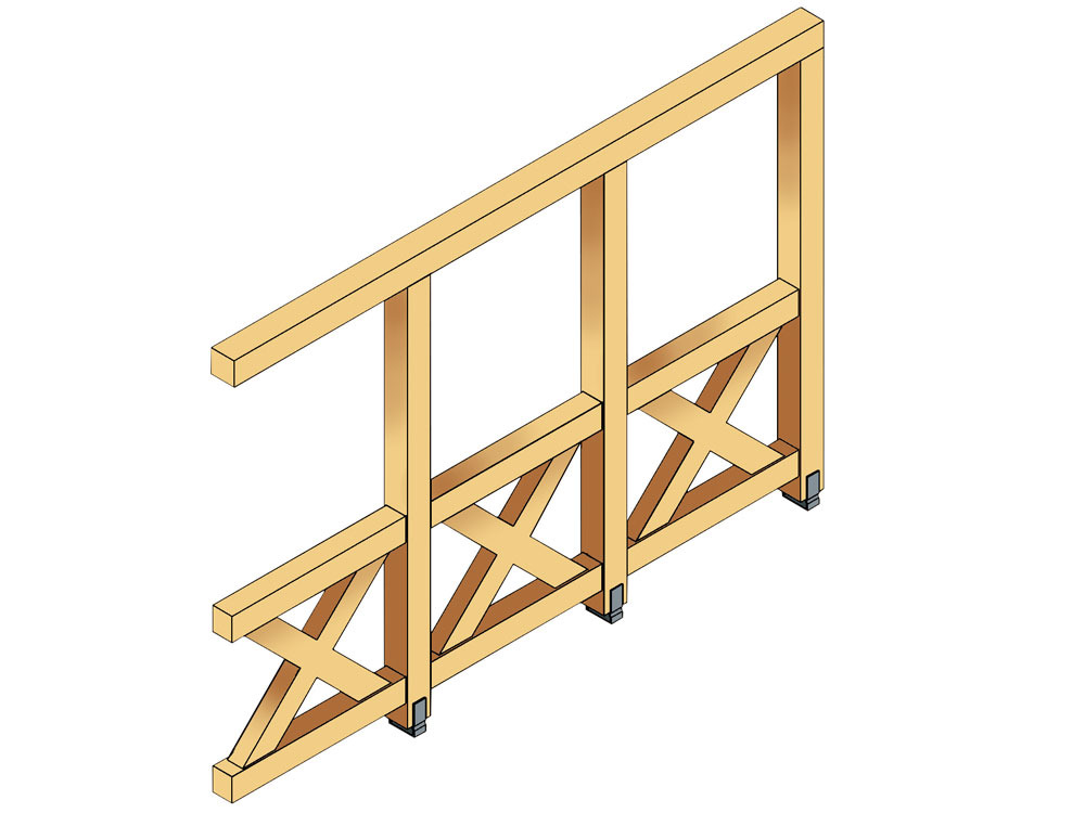 Pergola - Paroi latérale - H.200cm - Pour 400cm de profondeur