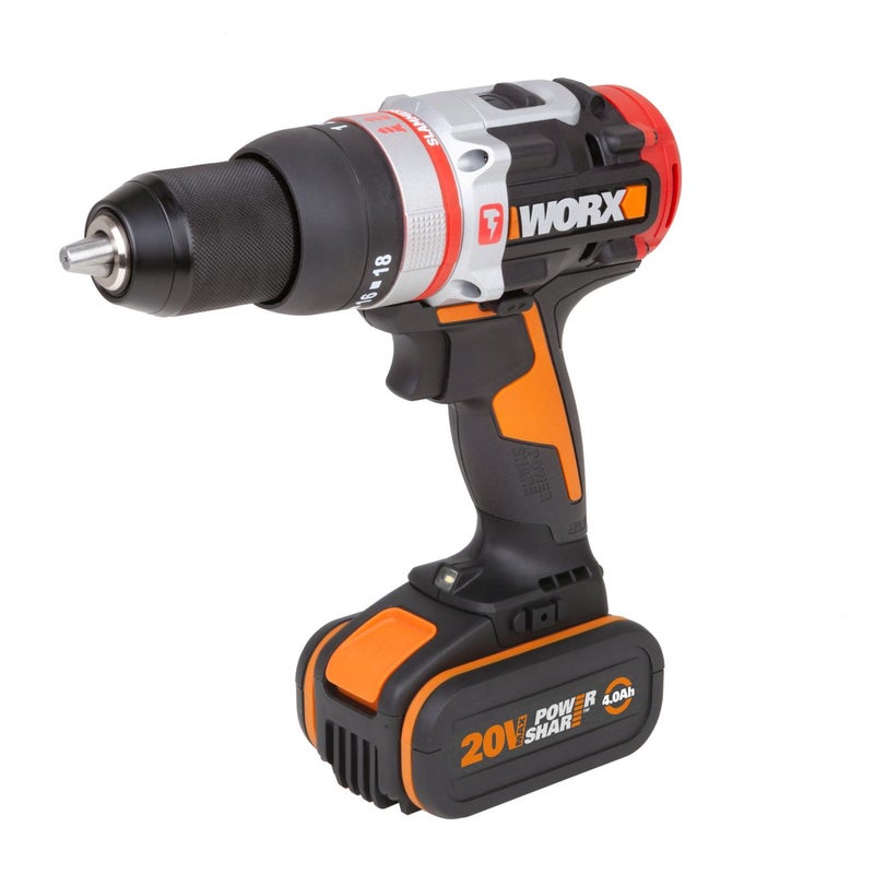 Perceuse à percussion WORX, 20V 4Ah + 2AH batteries