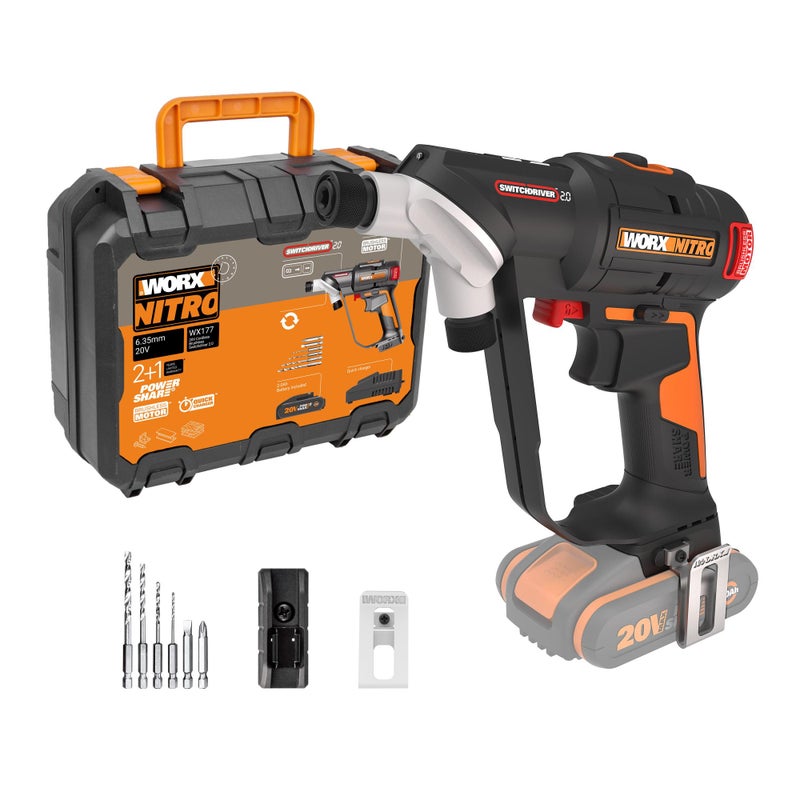 Perceuse visseuse sans fil WORX 20 V 2 Ah, 1 batterie WX177.9