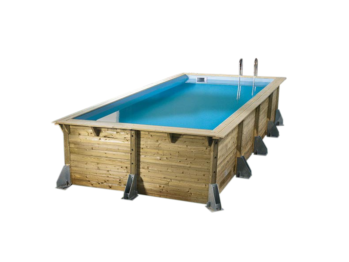 Piscine bois Azura 5,05 x 3,50 x 1,26 m - Liner bleu - Ubbink