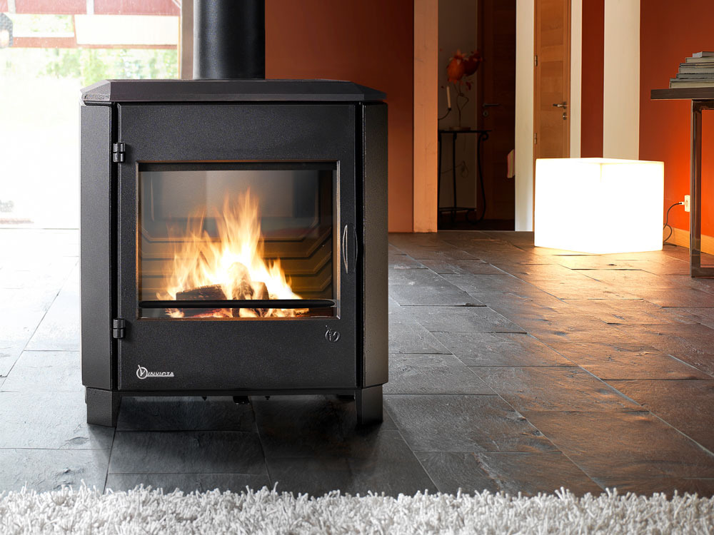 Poêle à bois en fonte Carolo - Anthracite
