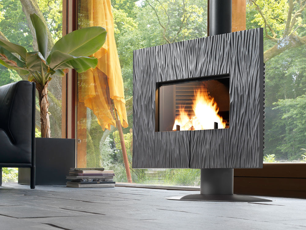 Poêle à bois en fonte Gaya Ardoise - Anthracite