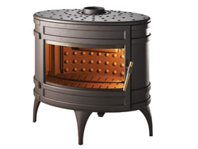 Poêle à bois en fonte Mandor - Anthracite