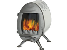 Poêle à bois en fonte Oxo - Inox