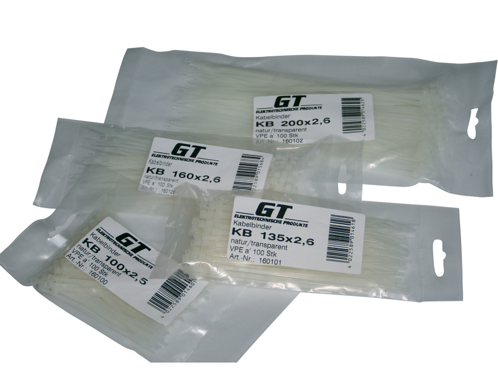 Sachet de serres câbles transparent: 4 pochettes