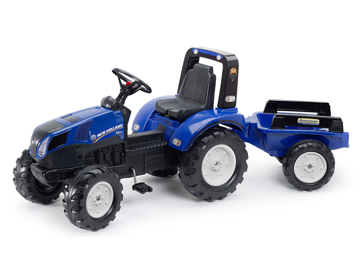 Tracteur enfant New Holland avec remorque 3 à 7 ans - Falk