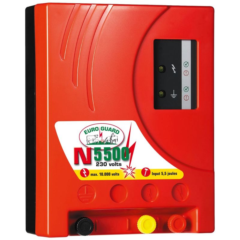 Kerbl Électrificateur de clôture "Euro Guard N 5500" Rouge 392055