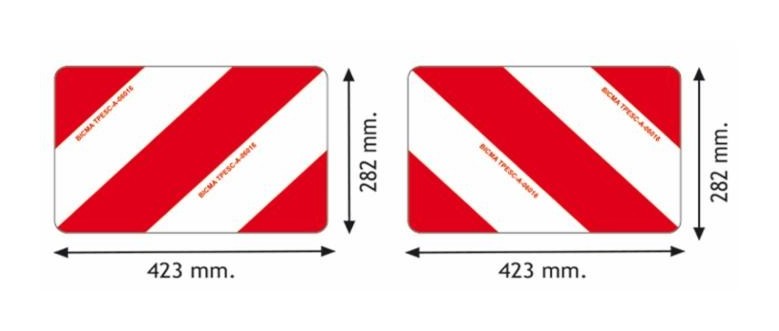 Kit 2 panneaux aluminium pour convoi agricole France 423x282x1 mm - AMA