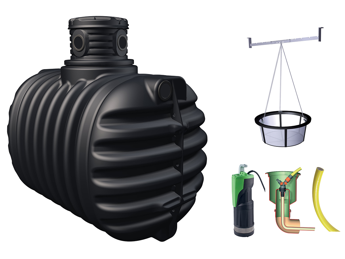 Récupérateur d'eau de pluie à enterrer 1600 L - Garantia