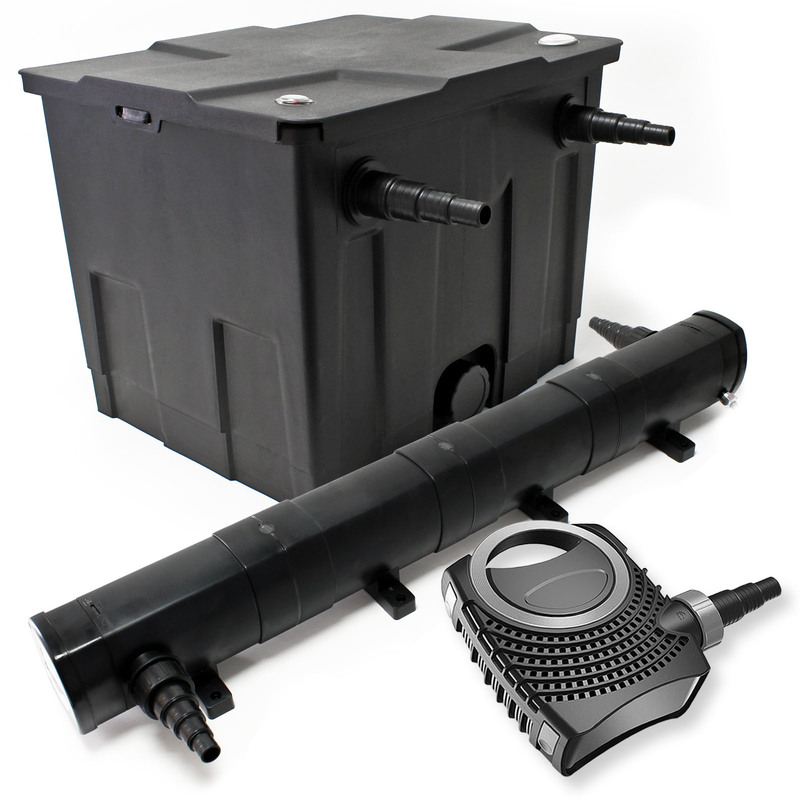 Kit de Filtration 12000l UVC 72W 80W Pompe éco - WILTEC Kit de Filtration 12000l UVC 72W 80W Pompe éco - WILTEC