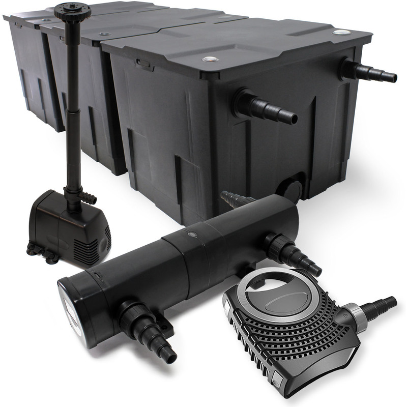 Kit de Filtration 90000l UVC 36W 80W Pompe éco Fontaine - WILTEC Kit de Filtration 90000l UVC 36W 80W Pompe éco Fontaine - WILTEC