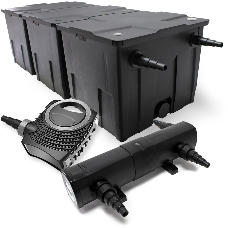 Kit de Filtration 90000l UVC 36W 80W Pompe éco - WILTEC Kit de Filtration 90000l UVC 36W 80W Pompe éco - WILTEC