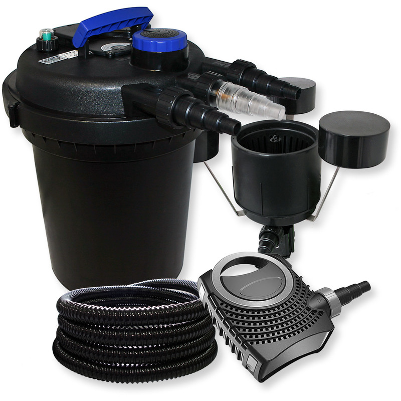 Kit de Filtration à Pression 6000l UVC 11W Pompe Tuyau Ecumeur - WILTEC Kit de Filtration à Pression 6000l UVC 11W Pompe Tuyau Ecumeur - WILTEC