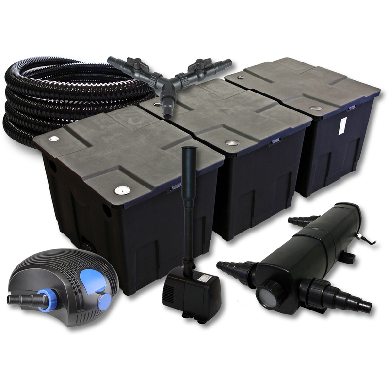 Kit de filtration bassin 90000l 36W UVC 100W éco Pompe Tuyau Fontaine - WILTEC Kit de filtration bassin 90000l 36W UVC 100W éco Pompe Tuyau Fontaine - WILTEC