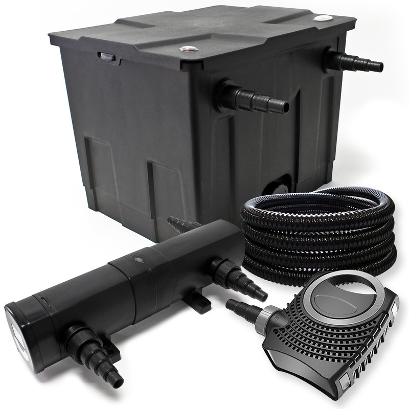 Kit de filtration de bassin 12000l Stérilisateur UVC 18W Pompe Tuyau - WILTEC Kit de filtration de bassin 12000l Stérilisateur UVC 18W Pompe Tuyau - WILTEC