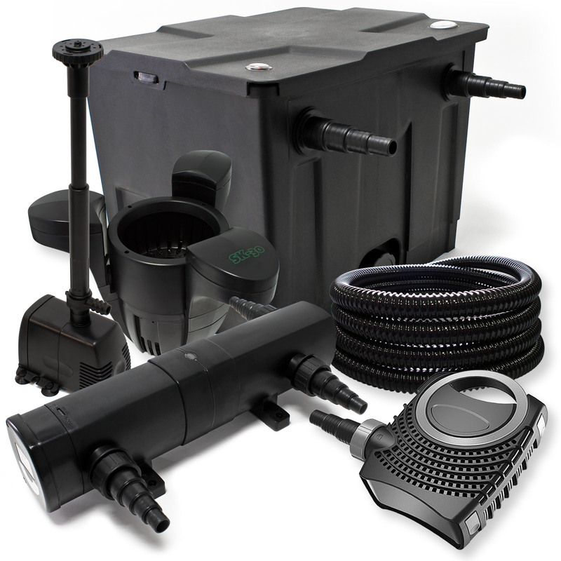 Kit de filtration de bassin 12000l UVC 18W Pompe Skimmer Fontaine - WILTEC Kit de filtration de bassin 12000l UVC 18W Pompe Skimmer Fontaine - WILTEC