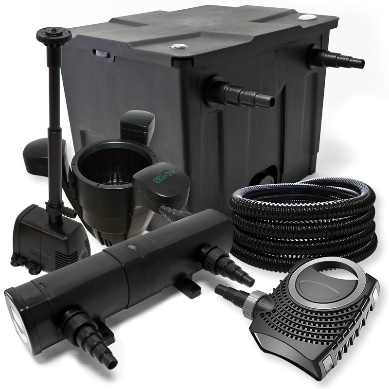 Kit de filtration de bassin 12000l UVC 24W Pompe Skimmer Fontaine - WILTEC Kit de filtration de bassin 12000l UVC 24W Pompe Skimmer Fontaine - WILTEC