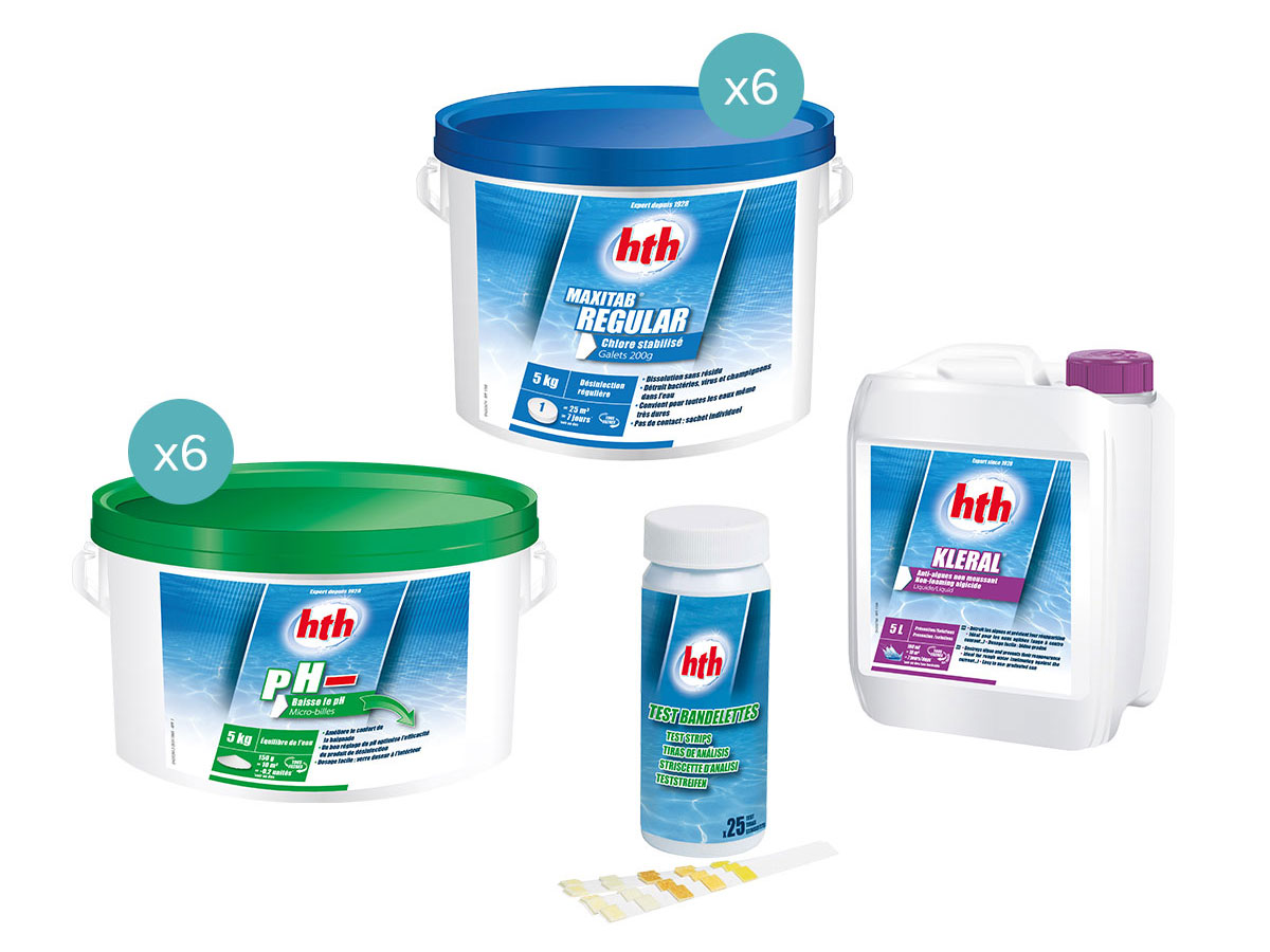 Kit de traitement complet au chlore (61-80 m³) - HTH