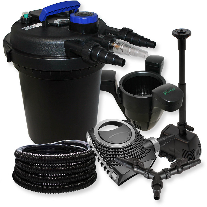 Kit filtration bassin 10000l 11W UVC NEO8000 70W Tuyau Skimmer Fontaine - WILTEC