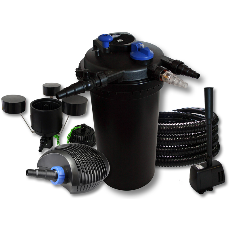 Kit filtration bassin 30000l 18W UVC 40W Pompe Tuyau Skimmer Fontaine - WILTEC Kit filtration bassin 30000l 18W UVC 40W Pompe Tuyau Skimmer Fontaine - WILTEC