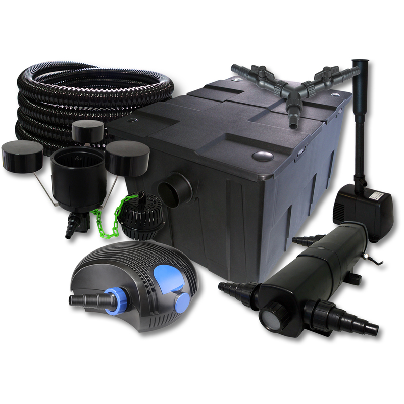 Kit filtration bassin 60000l 18W UVC 100W Pompe Tuyau Skimmer Fontaine - WILTEC Kit filtration bassin 60000l 18W UVC 100W Pompe Tuyau Skimmer Fontaine - WILTEC