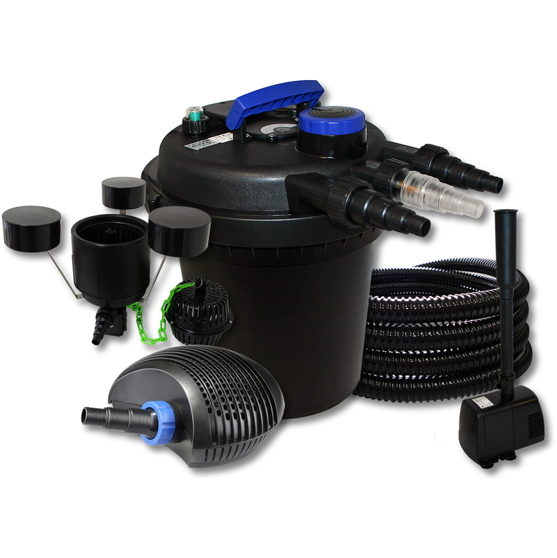 Kit filtration bassin 6000l 11W UVC 20W Pompe Tuyau Skimmer Fontaine - WILTEC Kit filtration bassin 6000l 11W UVC 20W Pompe Tuyau Skimmer Fontaine - WILTEC