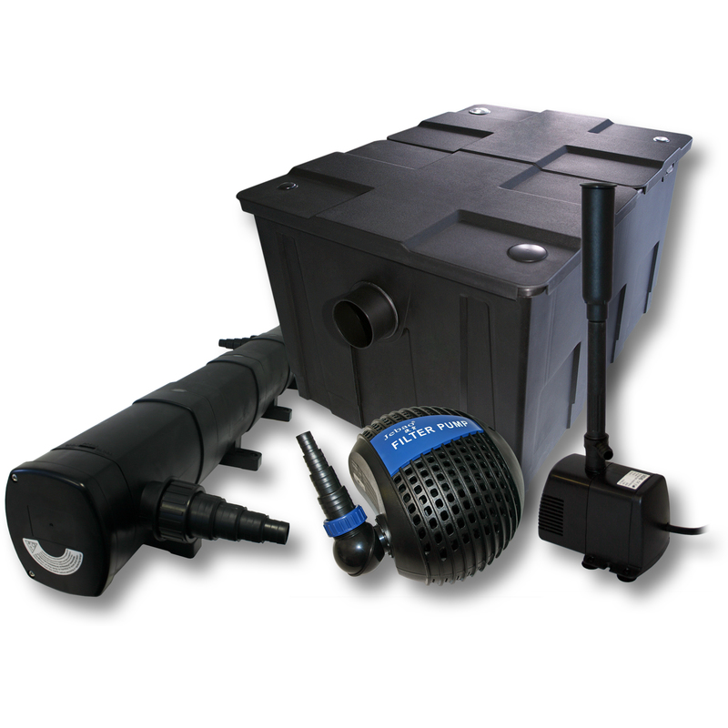 Kit Filtration Filtre 60000l UVC 72W 80W Pompe Fontaine - WILTEC