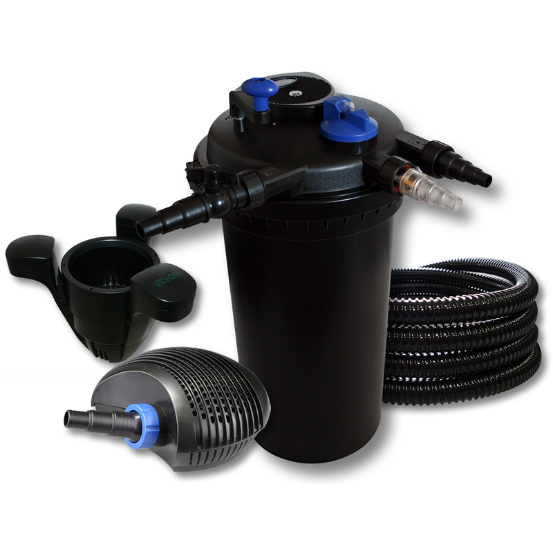 Kit filtration bassin pression 30000l 18W UVC 40W Pompe Tuyau Skimmer - WILTEC