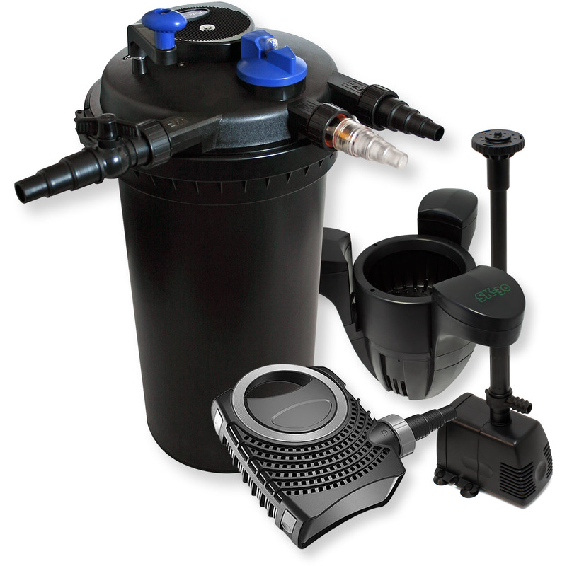 Kit de Filtration à pression 30000l Pompe Fontaine Ecumeur - WILTEC Kit de Filtration à pression 30000l Pompe Fontaine Ecumeur - WILTEC