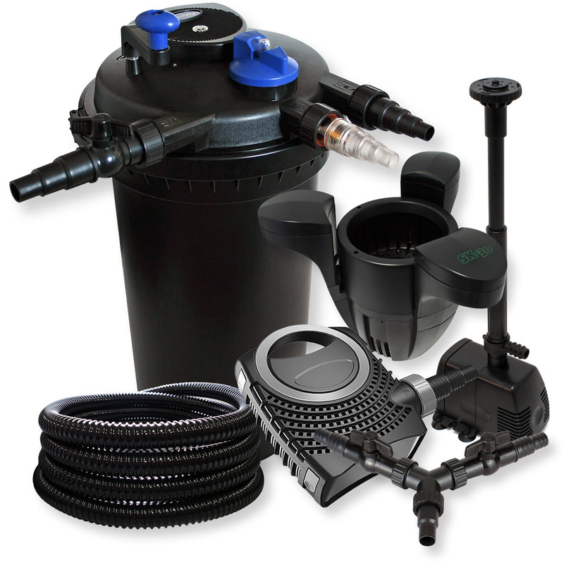 Kit filtration bassin 30000l 18W UVC NEO10000 Tuyau Skimmer Fontaine - WILTEC