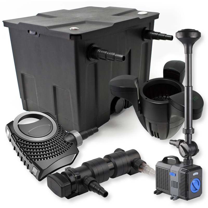 Kit filtration de bassin 12000l 24W UVC NEO8000 Pompe Fontaine Skimmer - WILTEC