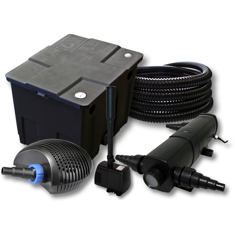 Kit filtration de bassin 12000l 36W UVC éco Pompe 40W Tuyau Fontaine - WILTEC