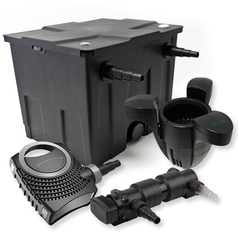 Kit filtration de bassin 12000l avec 18W UVC NEO8000 70W Pompe Skimmer - WILTEC