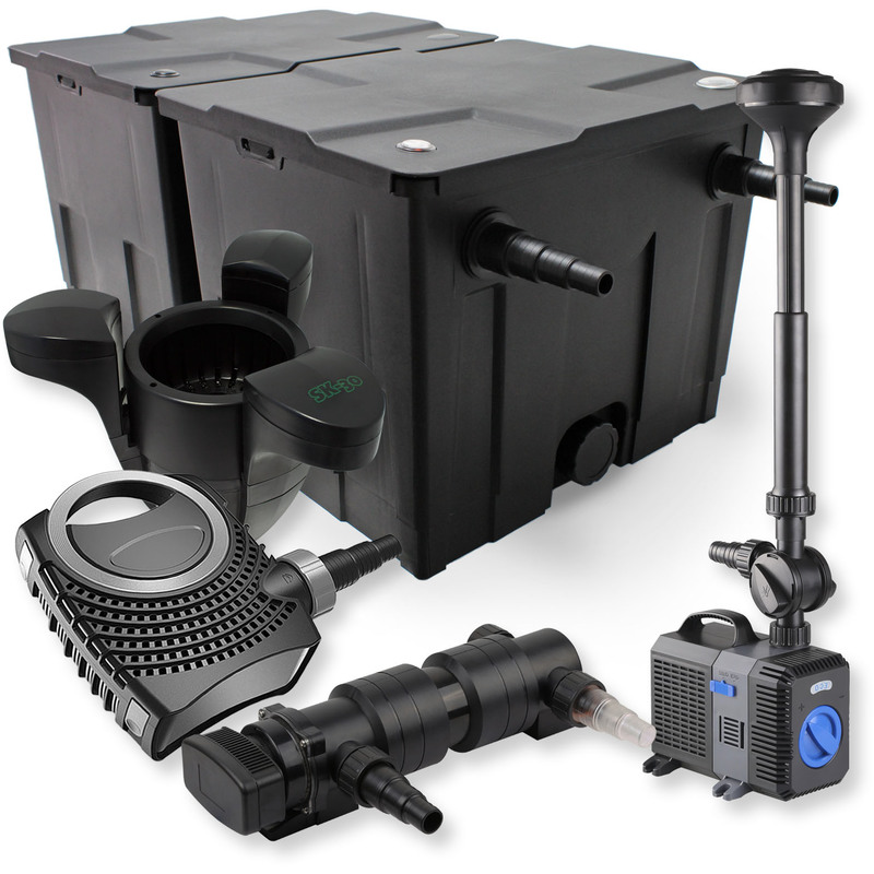 Kit filtration de bassin 60000l 18W UVC NEO7000 50W Fontaine Skimmer - WILTEC