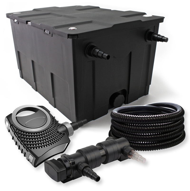 Kit filtration de bassin 60000l avec 18W UVC NEO8000 70W Pompe Tuyau - WILTEC