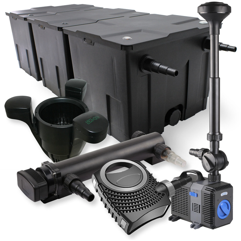 Kit filtration bassin 90000l 36W UVC NEO10000 80W Pompe Fontaine Skimmer - WILTEC