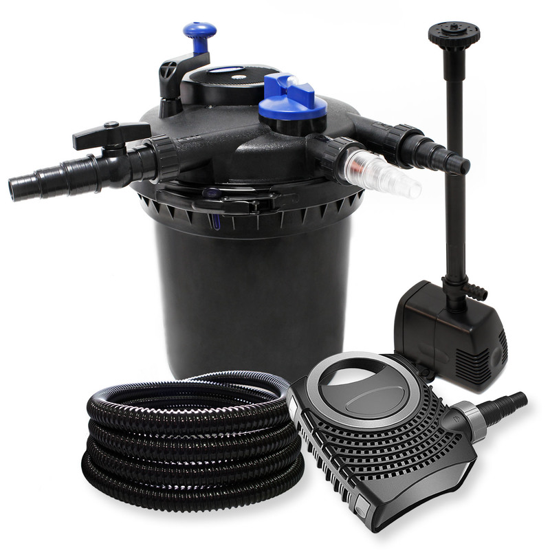 Kit de Filtration à Pression 30000l 18W UVC Stérilisateur Pompe Tuyau - WILTEC Kit de Filtration à Pression 30000l 18W UVC Stérilisateur Pompe Tuyau - WILTEC