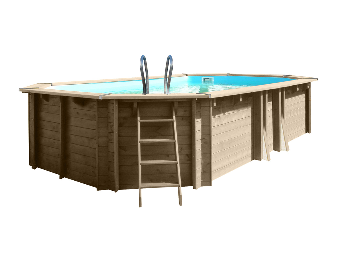 Piscine bois Bogota 5,85 x 4,10 x 1,19 m - Sunbay