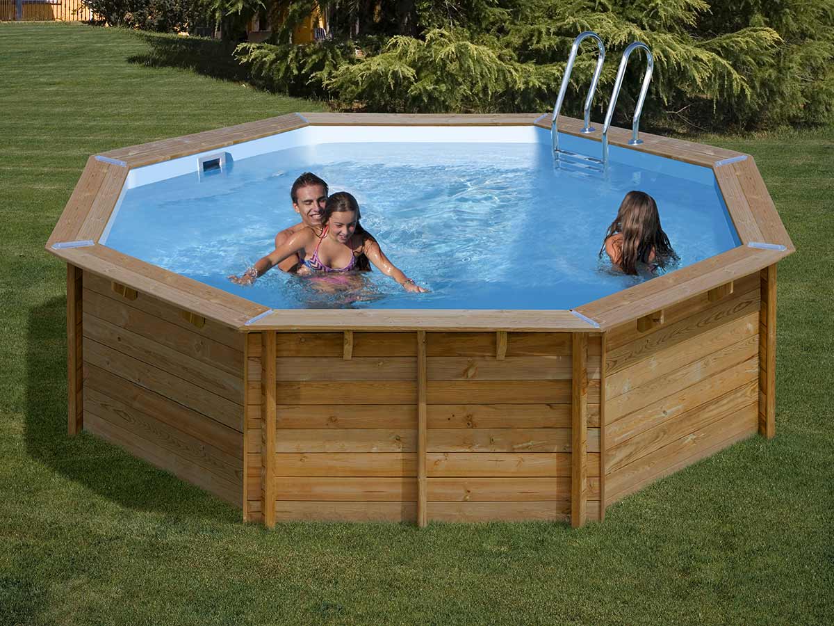 Piscine bois Violette Ø 5,11 x 1,24 m - Sunbay