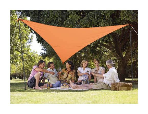 Kit voile d'ombrage triangulaire 3,60 x 3,60 m - Terracotta - JARDIDECO